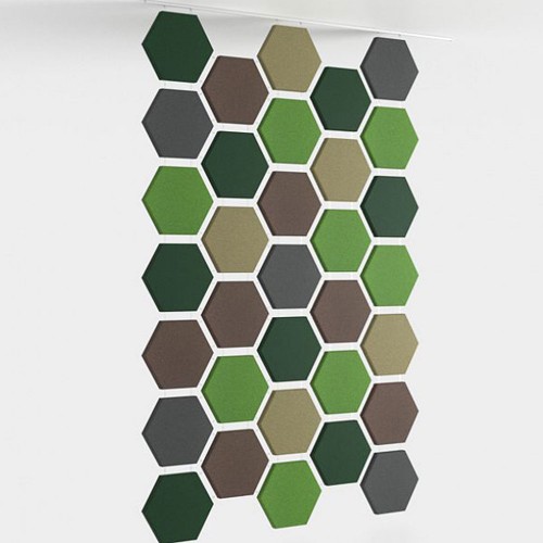 Panouri acustice Fluffo Web Hexa Edge M, S